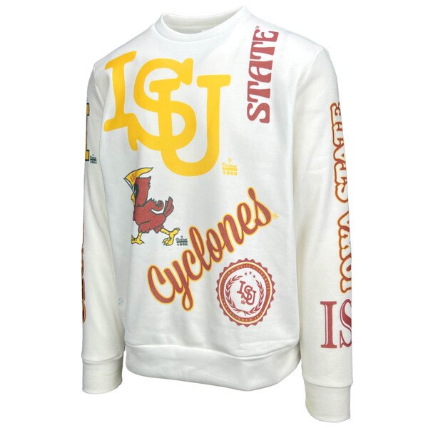 Authentic Brand All Over Print White Crewneck